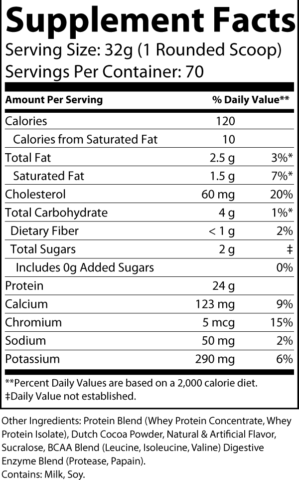 5lb Whey Protein Chocolate