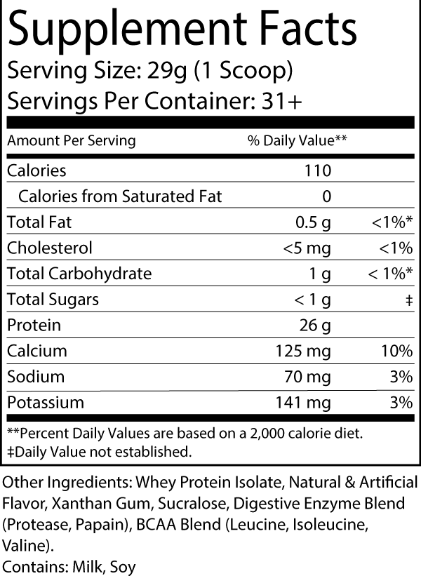 Whey Protein Isolate Vanilla